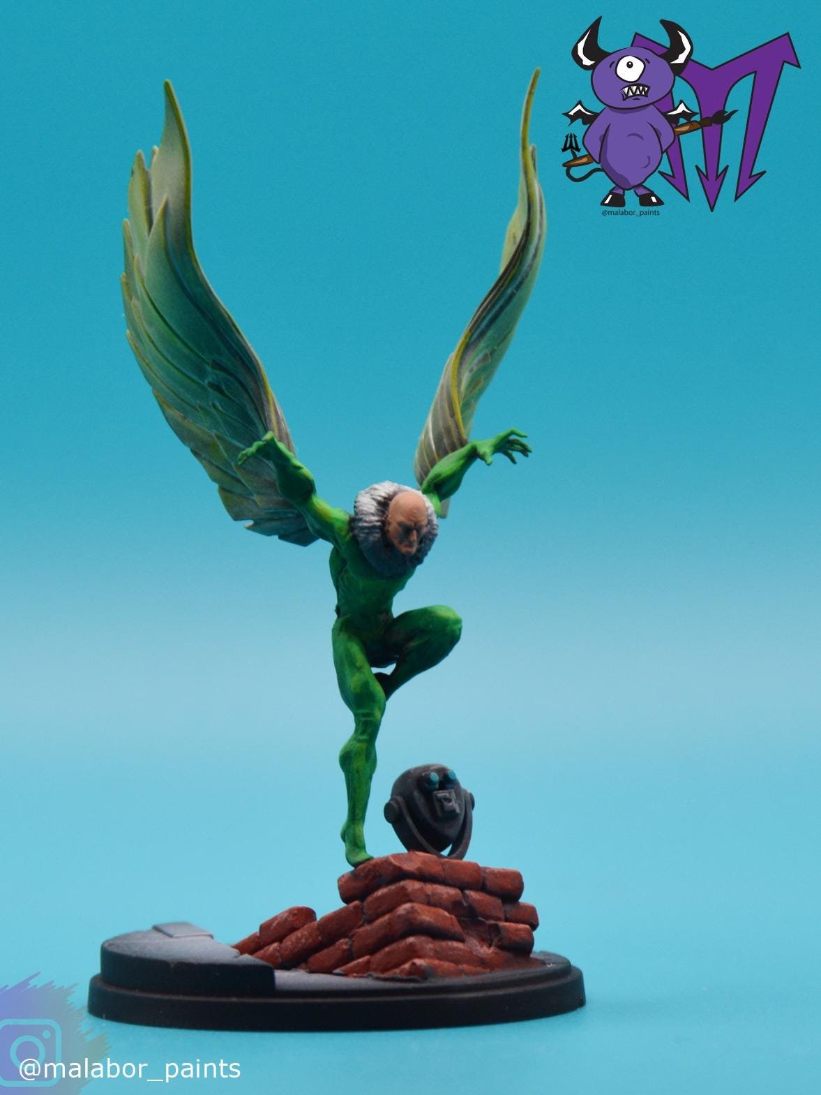 Fully painted Marvel Crisis Protocol: Electro & Sandman & Shocker & Vulture by Malabor Paints