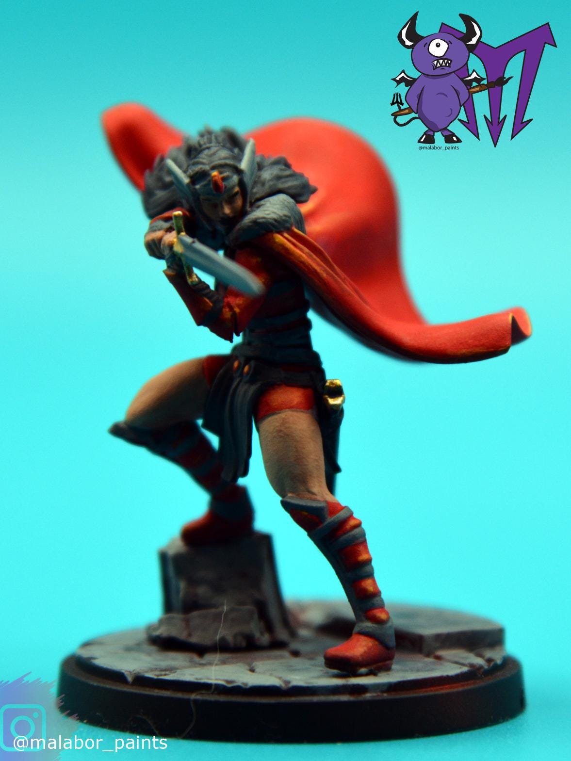 Fully painted Marvel Crisis Protocol: Mighty Thor, Lady Sif, Thor, Hero of Midgard & Loki, Prince of Lies by Malabor Paints