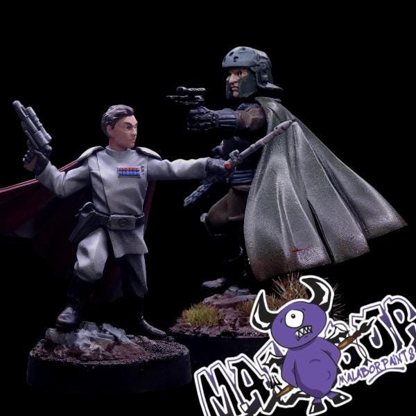 Fully painted Star Wars Legion: Customizable Imperial Officer & Agent by Malabor Paints