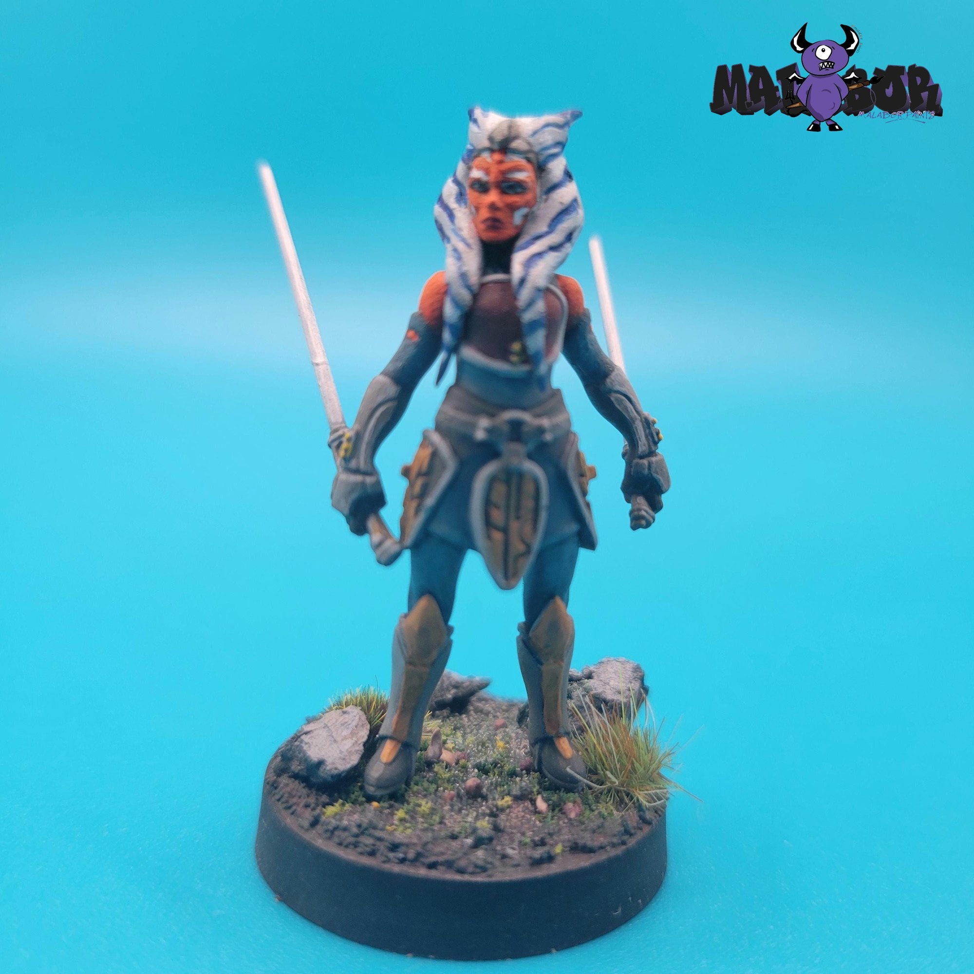 Fully painted Star Wars Legion: Commander & Padawan Ahsoka Tano by Malabor Paints
