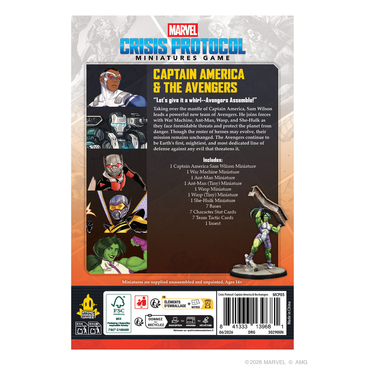Marvel Crisis Protocol: Captain America &amp; The Avengers Character Pack