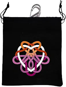 Hip-Clip Dice Bag: Runic Endless Heart