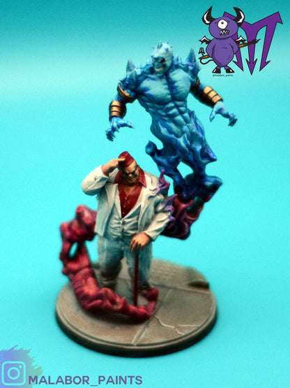 Fully painted Marvel Crisis Protocol: Professor X &amp; Shadow King by Malabor Paints