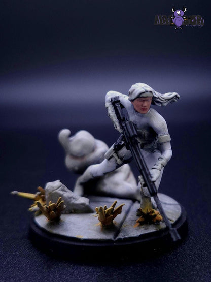 Fully painted Marvel Crisis Protocol: Shang Chi &amp; Silver Sable by Malabor Paints