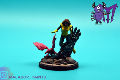 Fully painted Marvel Crisis Protocol: Iceman &amp; Shadowcat by Malabor Paints