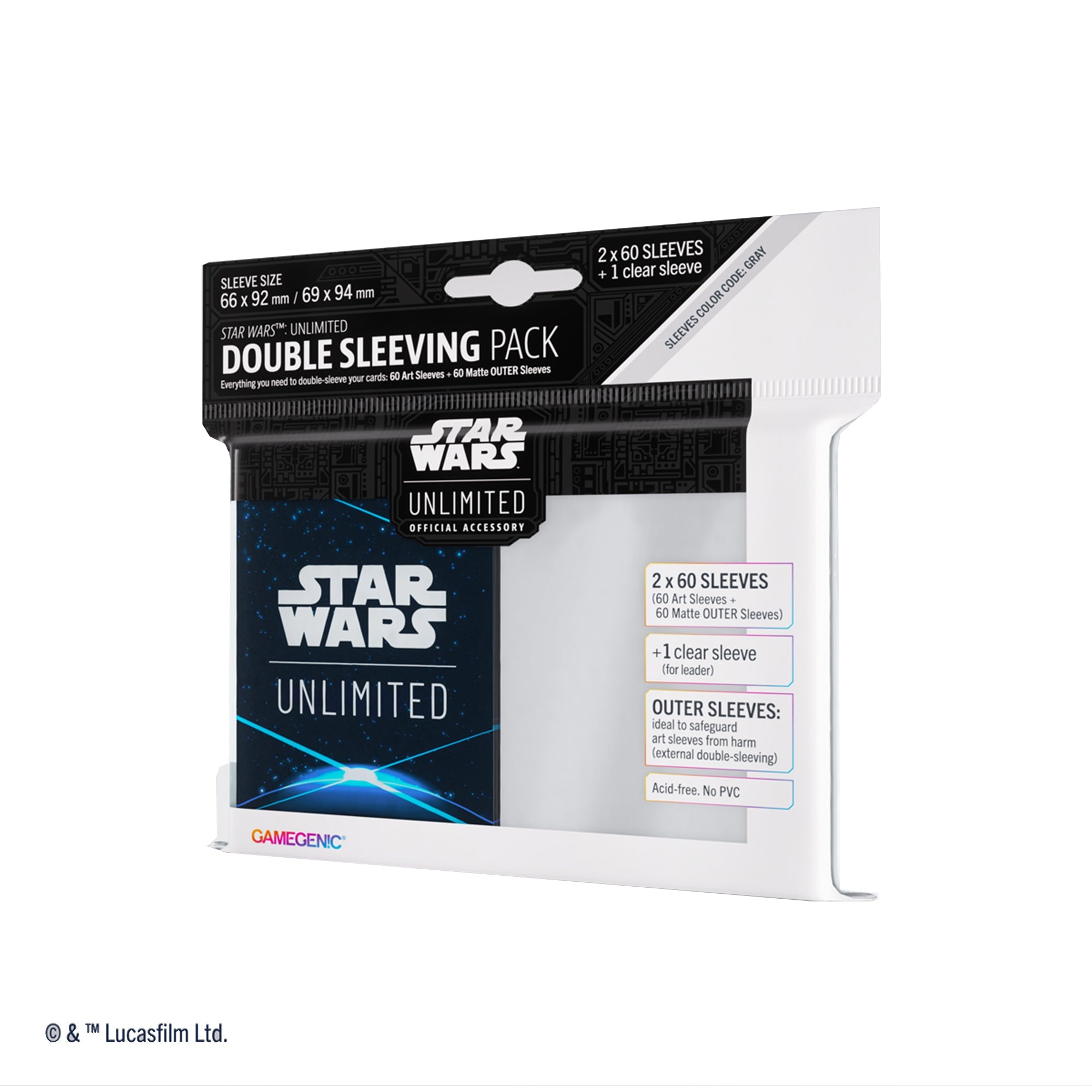 Star Wars Unlimited: Art Sleeves Double Sleeving Pack - Space Blue