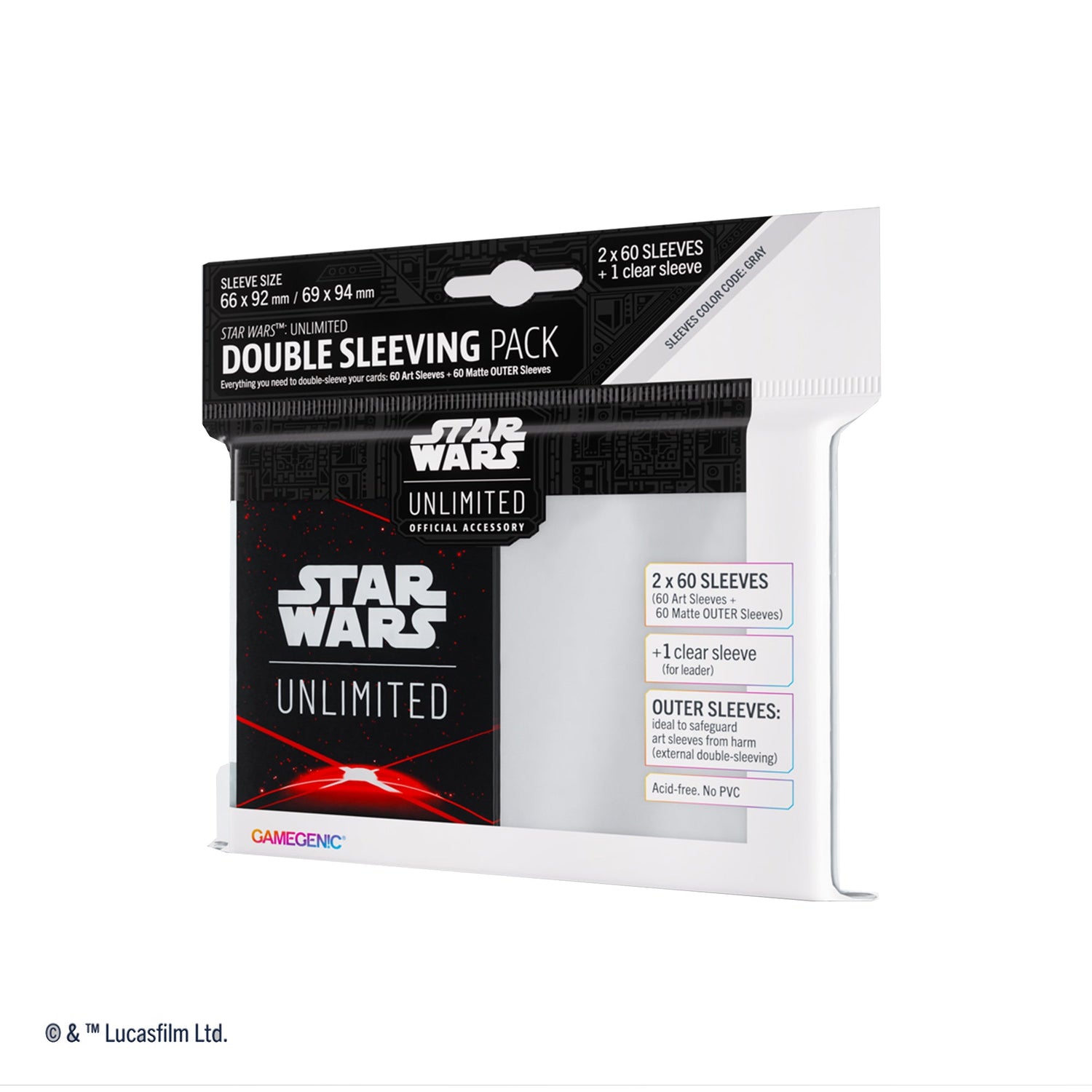 Star Wars Unlimited: Art Sleeves Double Sleeving Pack - Space Red