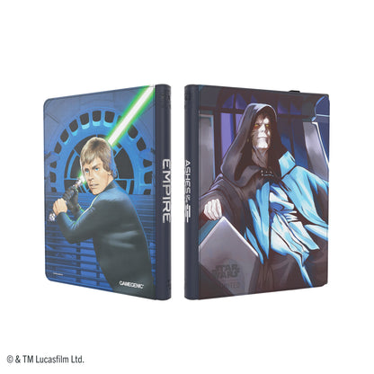Star Wars Unlimited Ashes of the Empire zip-up album showing Emperor Palpatine