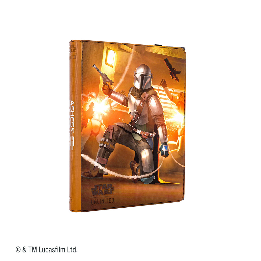 Star Wars Unlimited Ashes of the Empire zip-up album showing The Armorer