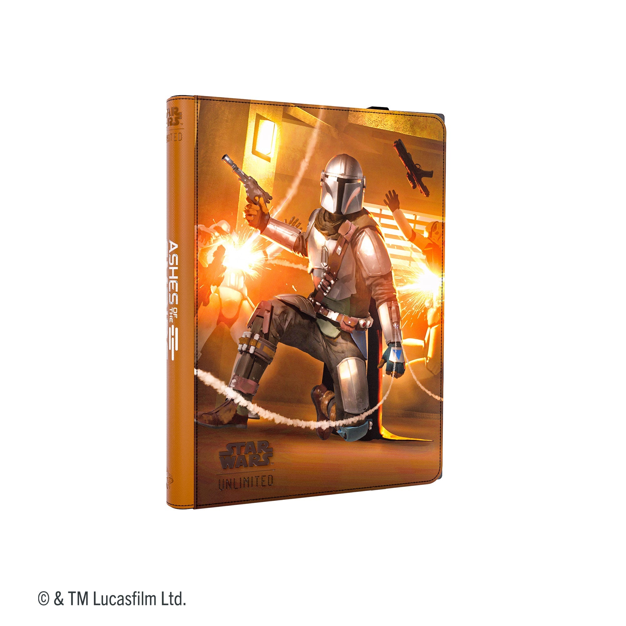 Star Wars Unlimited Ashes of the Empire zip-up album showing The Armorer