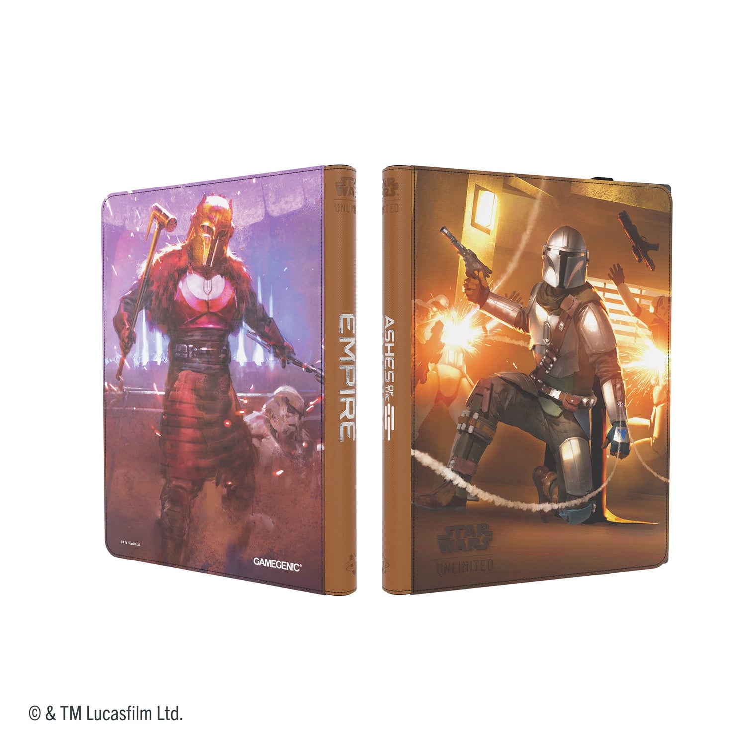 Star Wars Unlimited Ashes of the Empire zip-up album showing The Armorer