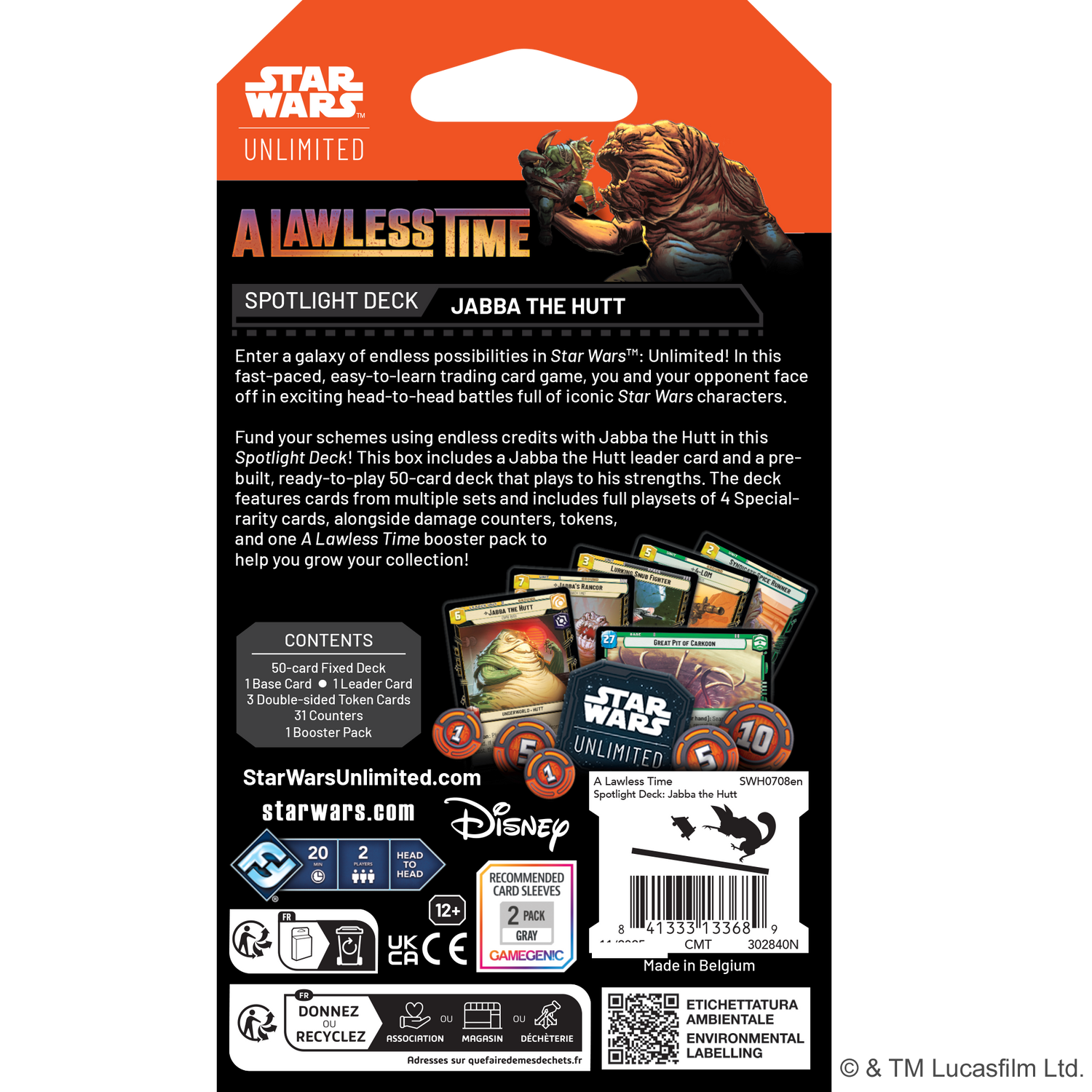 Star Wars Unlimited: A Lawless Time: Spotlight Deck: Jabba the Hutt