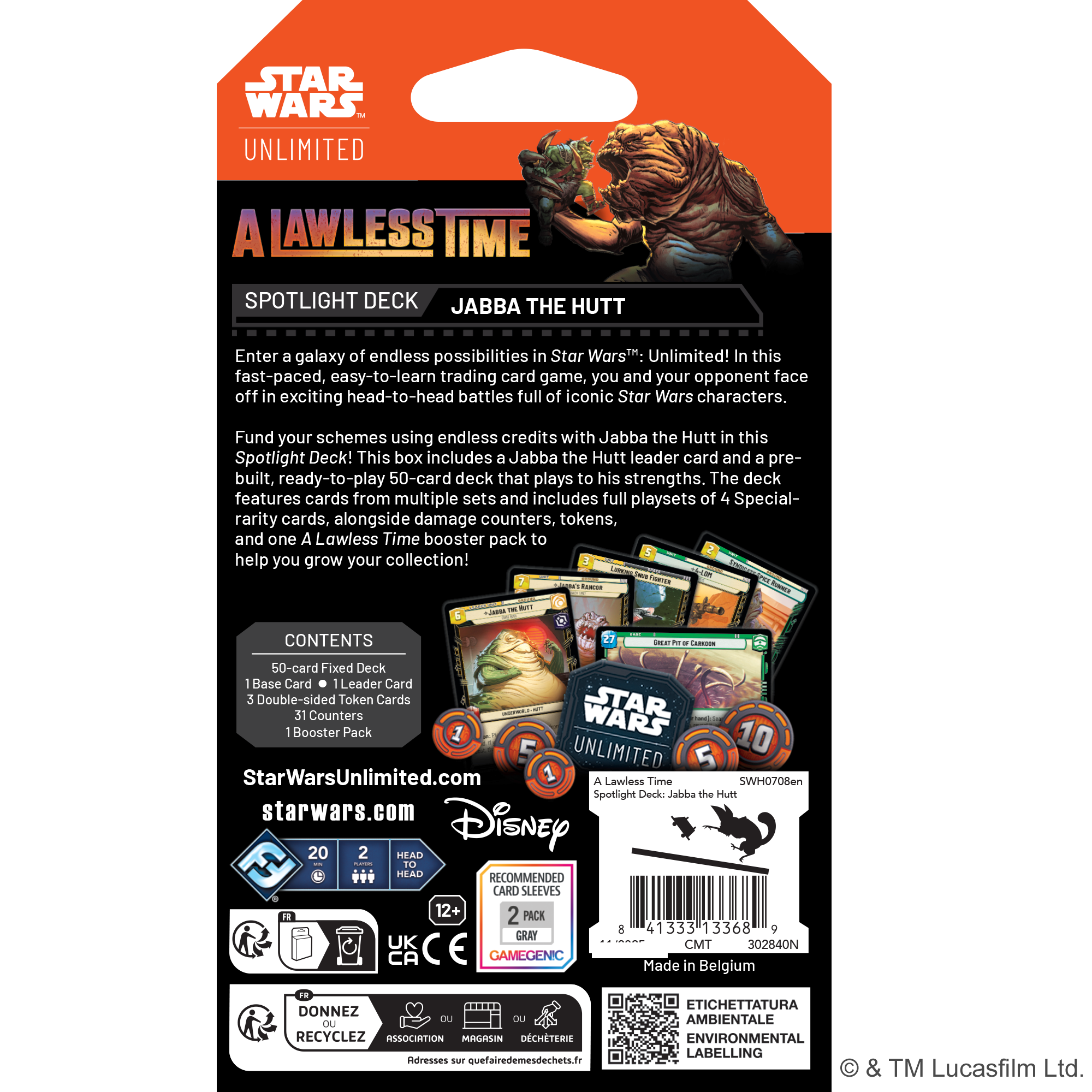 Star Wars Unlimited: A Lawless Time: Spotlight Deck: Jabba the Hutt