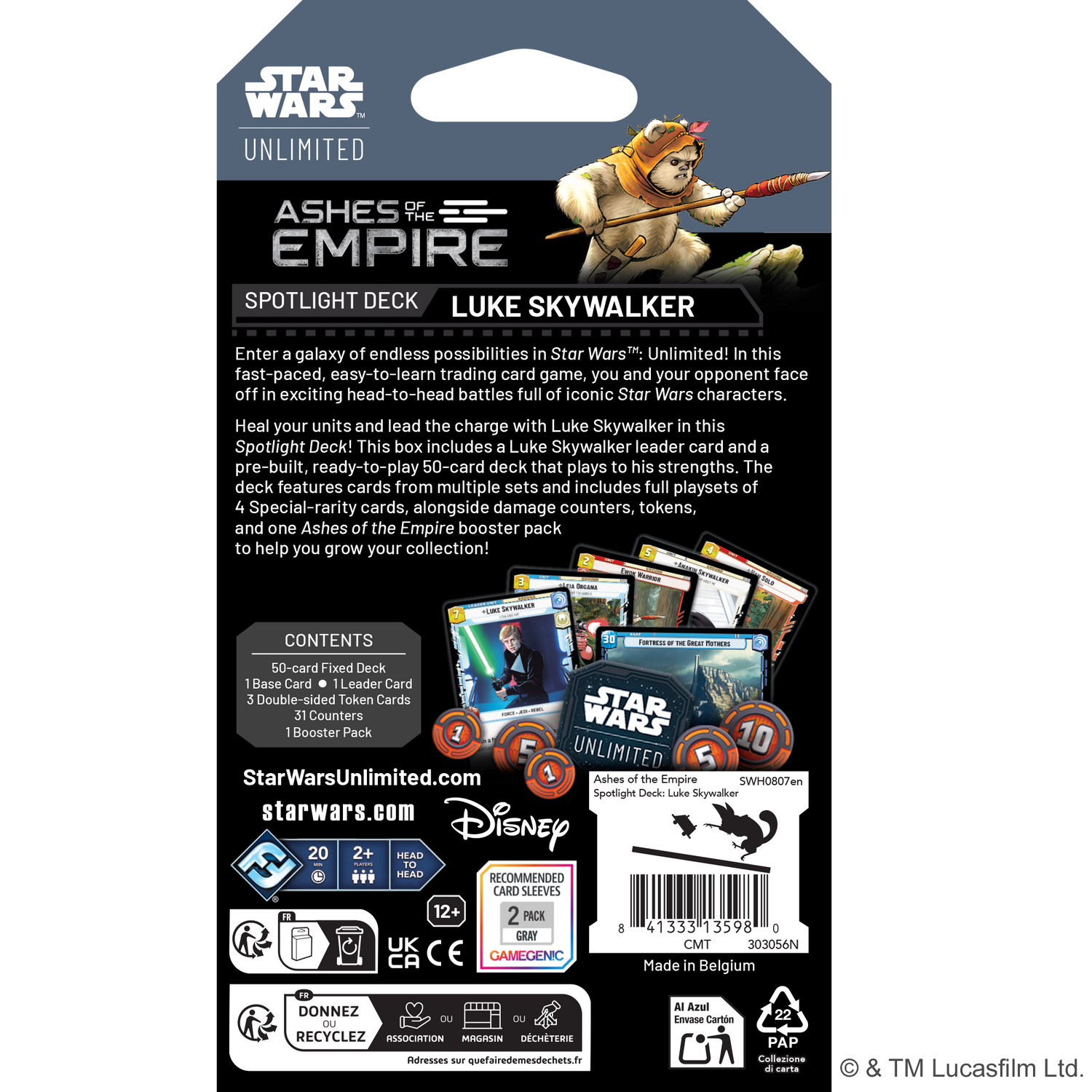 Star Wars Unlimited: Ashes of the Empire: Spotlight Deck - Luke Skywalker