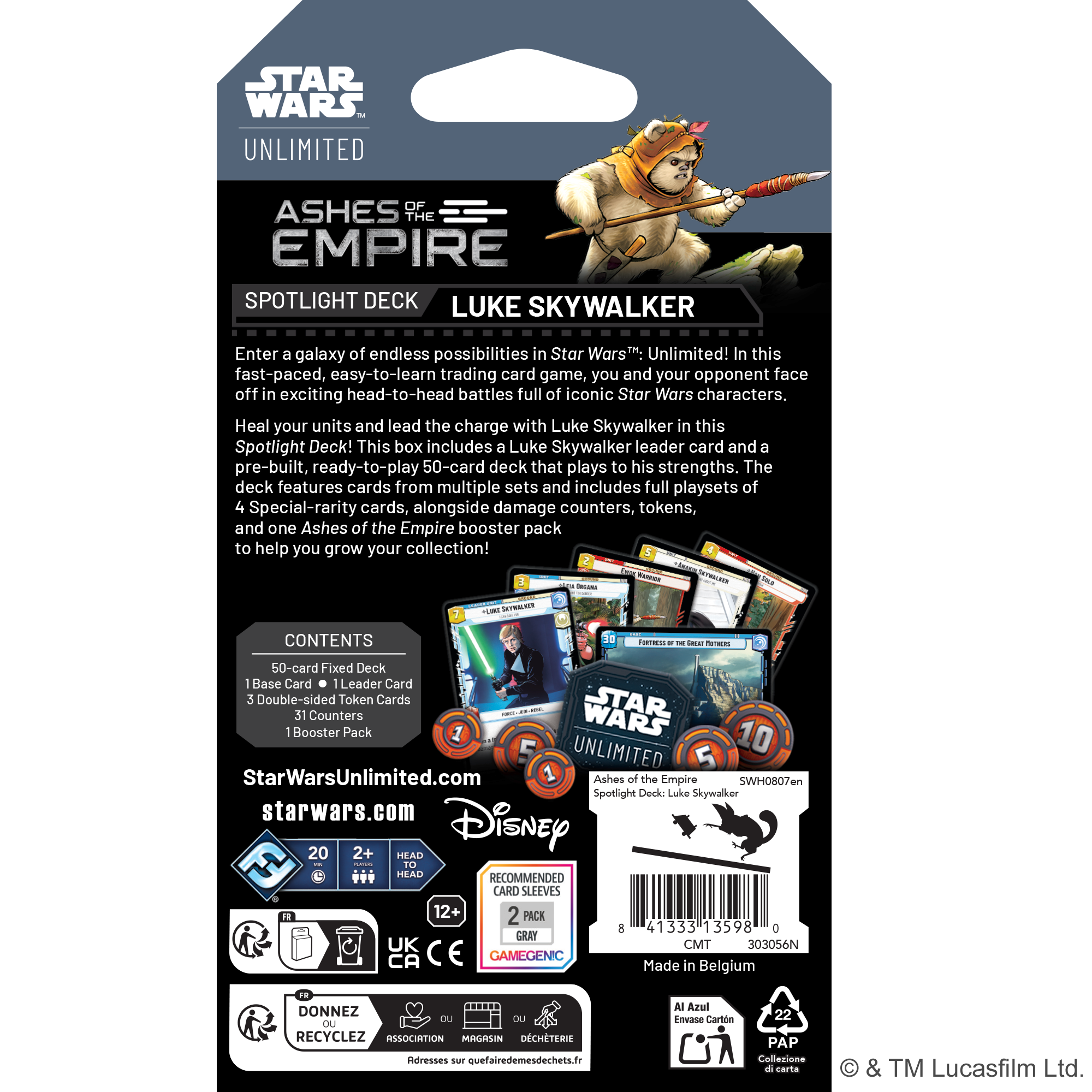 Star Wars Unlimited: Ashes of the Empire: Spotlight Deck - Luke Skywalker