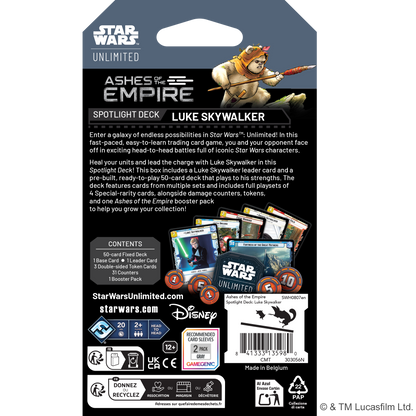 Star Wars Unlimited: Ashes of the Empire: Spotlight Deck - Luke Skywalker