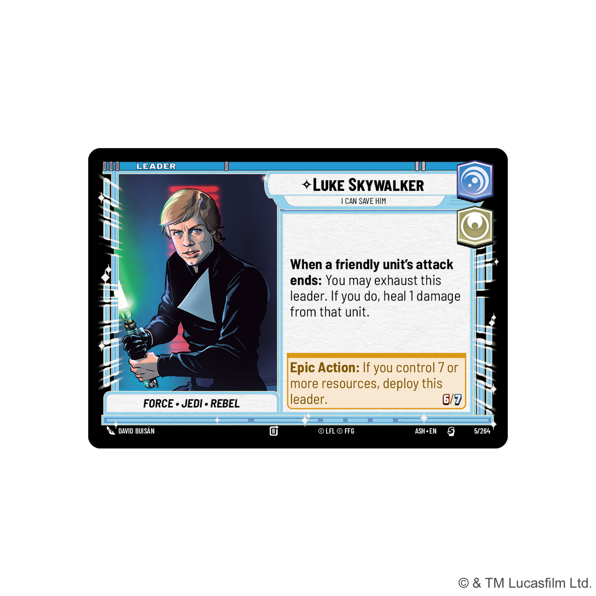 Star Wars Unlimited: Ashes of the Empire: Spotlight Deck - Luke Skywalker