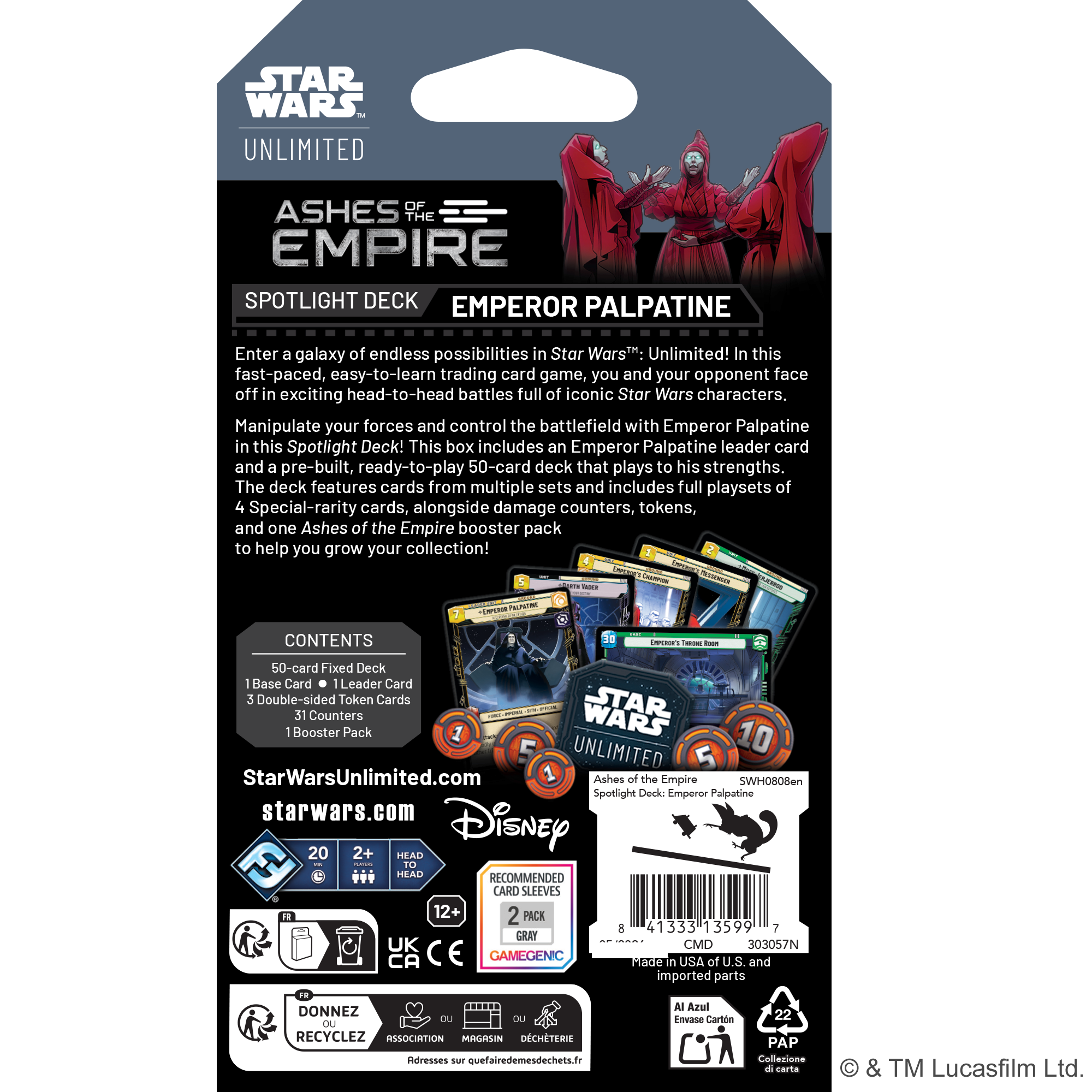 Star Wars Unlimited: Ashes of the Empire: Spotlight Deck - Emperor Palpatine