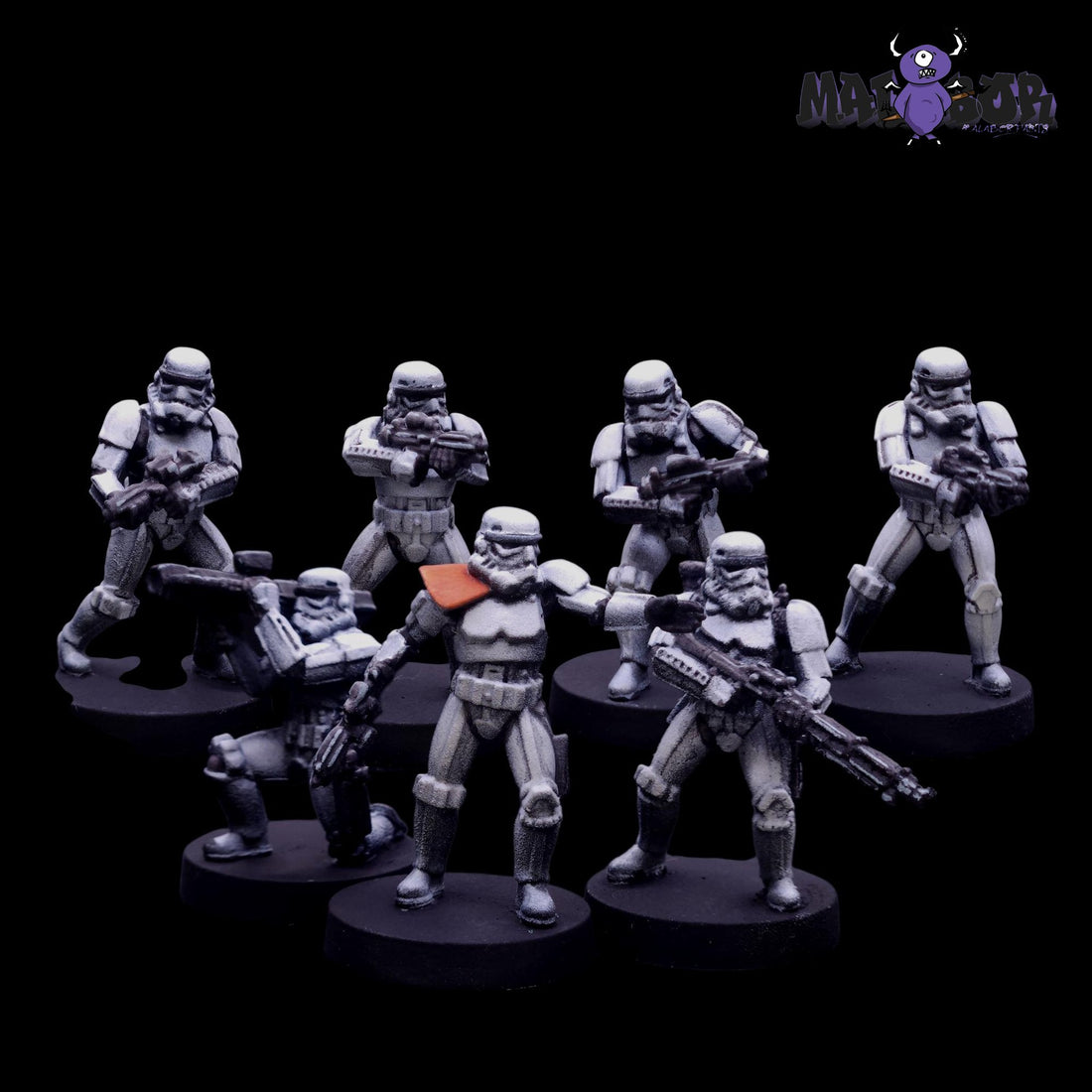 Fully painted Star Wars Legion: Stormtroopers by Malabor Paints