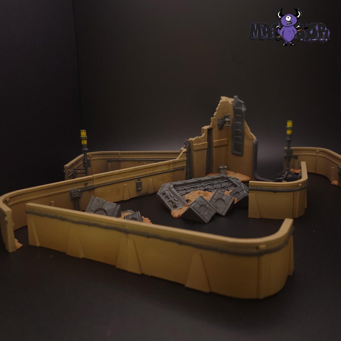 Fully painted Star Wars Legion: Outer Rim Battles Terrain Pack by Malabor Paints