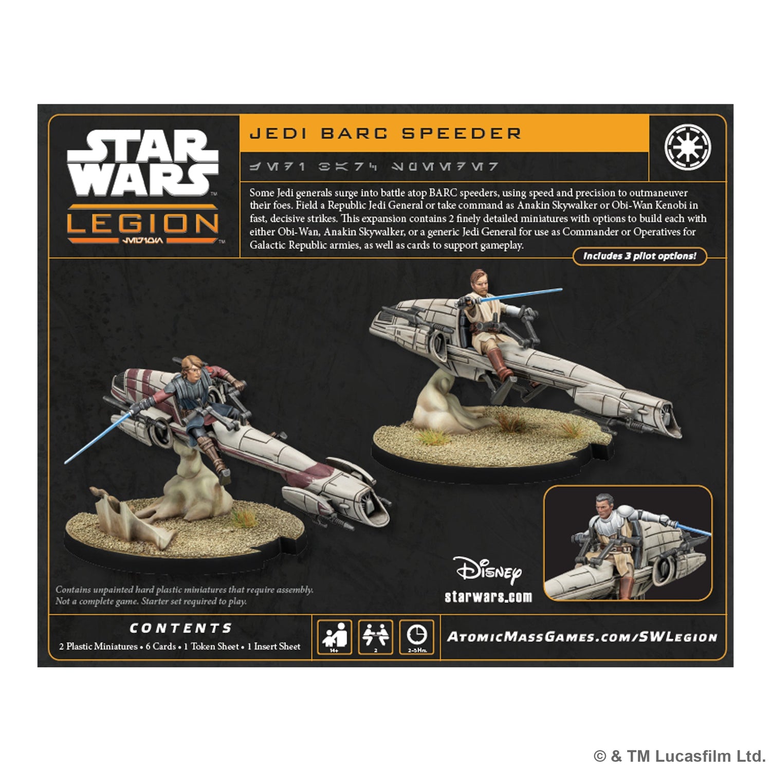Star Wars Legion: Jedi General on BARC Speeder