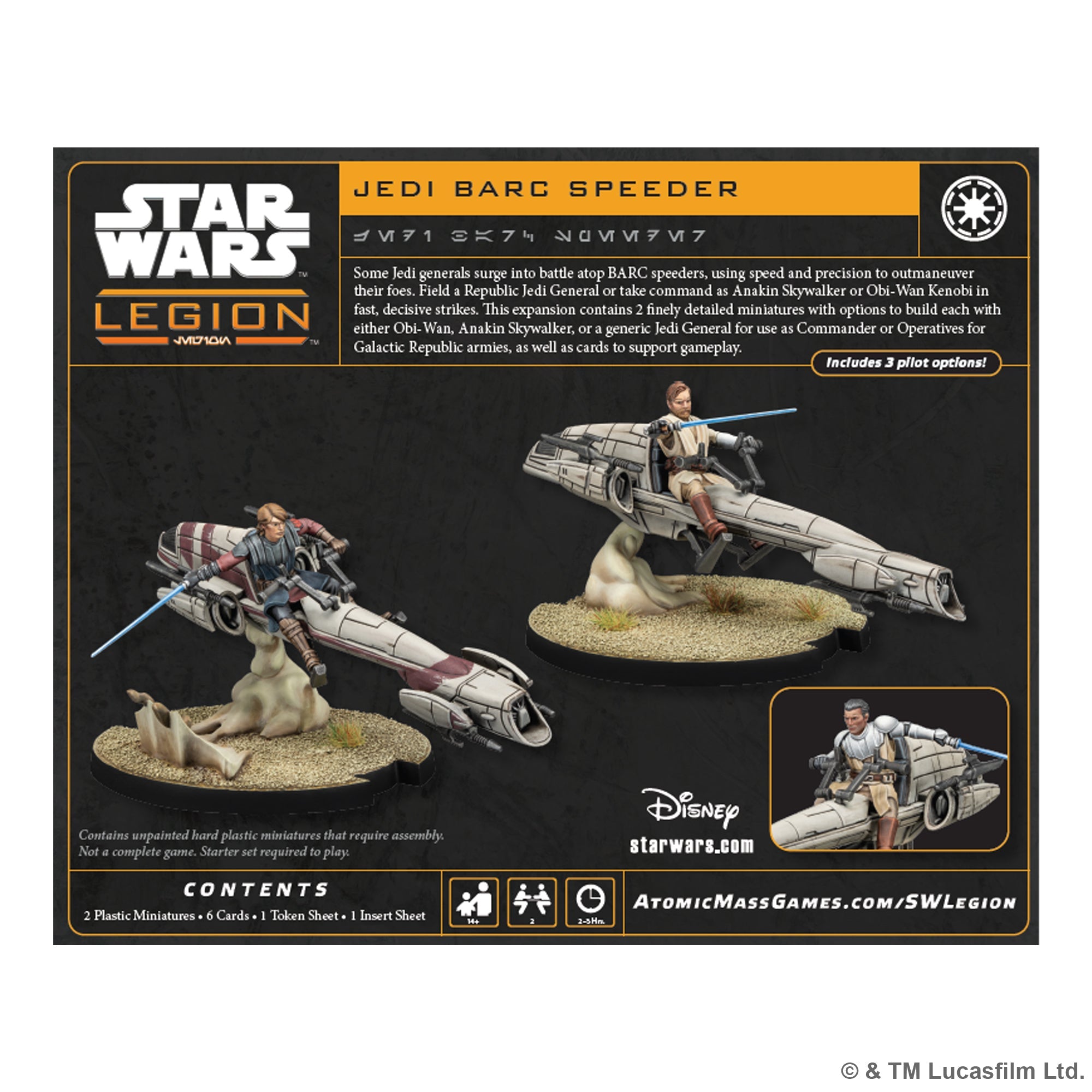 Star Wars Legion: Jedi General on BARC Speeder