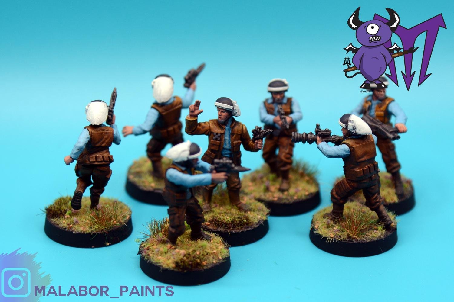 Fully painted Star Wars Legion: Fleet Troopers Unit by Malabor Paints