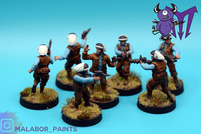 Fully painted Star Wars Legion: Fleet Troopers Unit by Malabor Paints