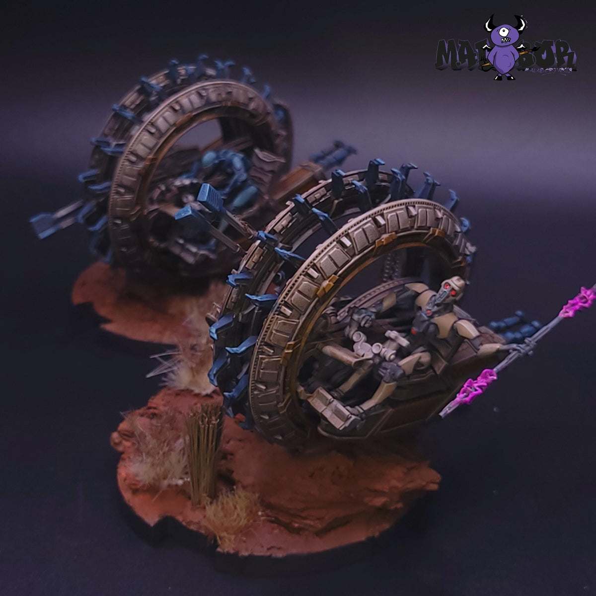 Fully painted Star Wars Legion: TSMEU-6 Personal Wheel Bike by Malabor Paints