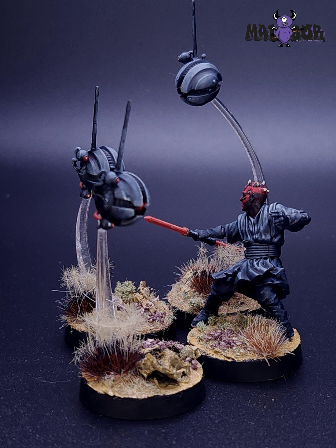 Fully painted Star Wars Legion: Leaders of the Shadow Collective by Malabor Paints
