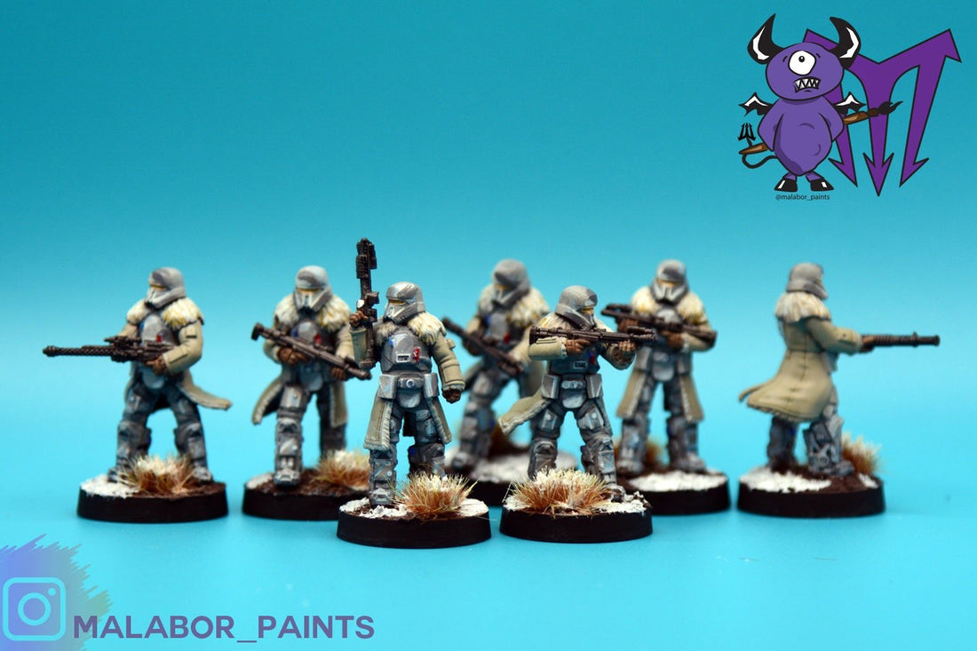 Fully painted Star Wars Legion: Range Troopers by Malabor Paints