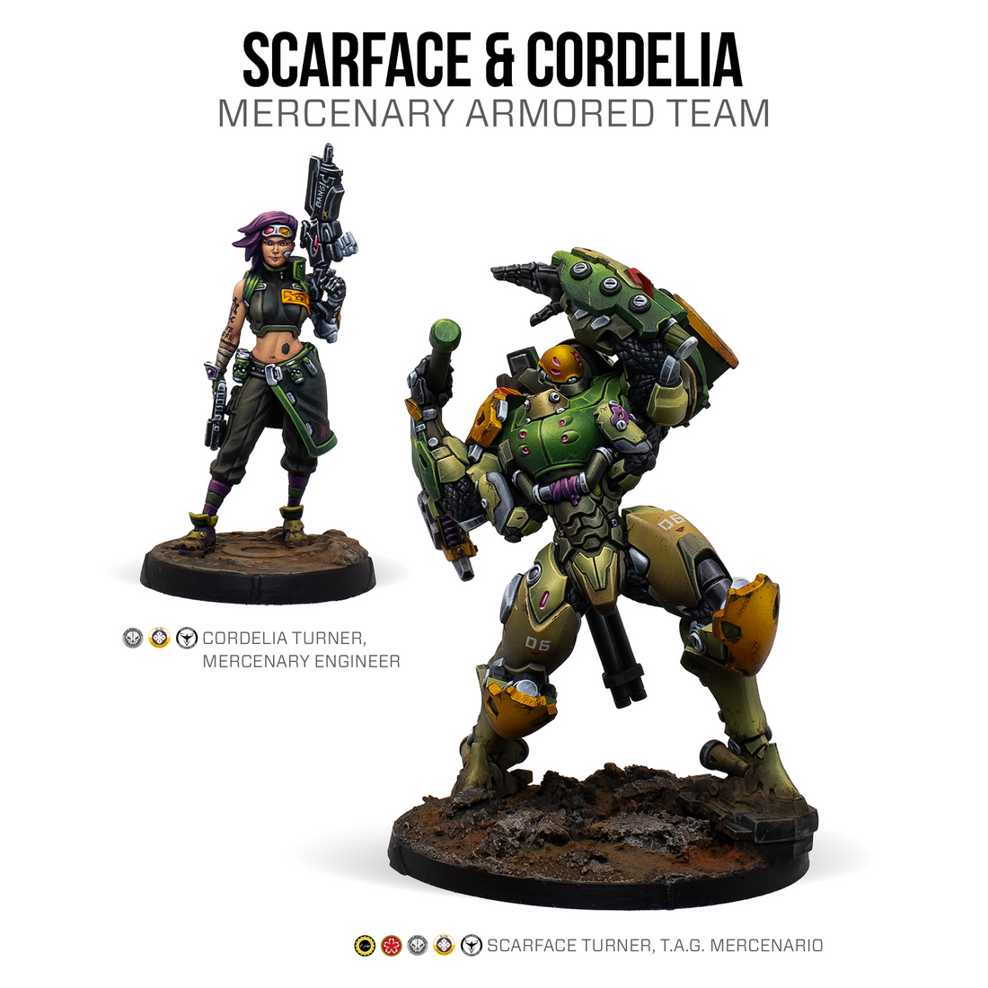 Infinity: Scarface &amp; Cordelia. Mercenary Armored Team