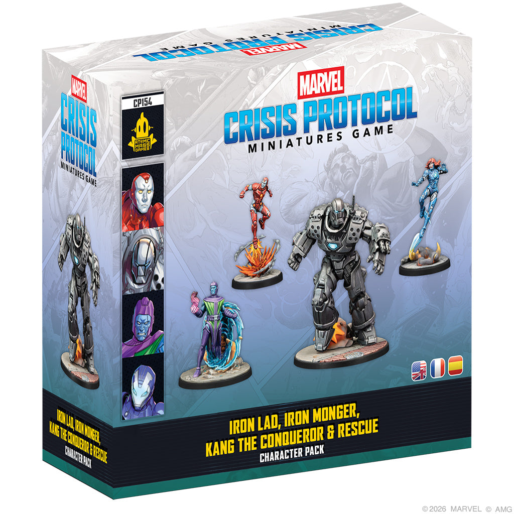 PRE-ORDER: Marvel: Crisis Protocol – Iron Lad, Iron Monger, Kang the Conqueror &amp; Rescue