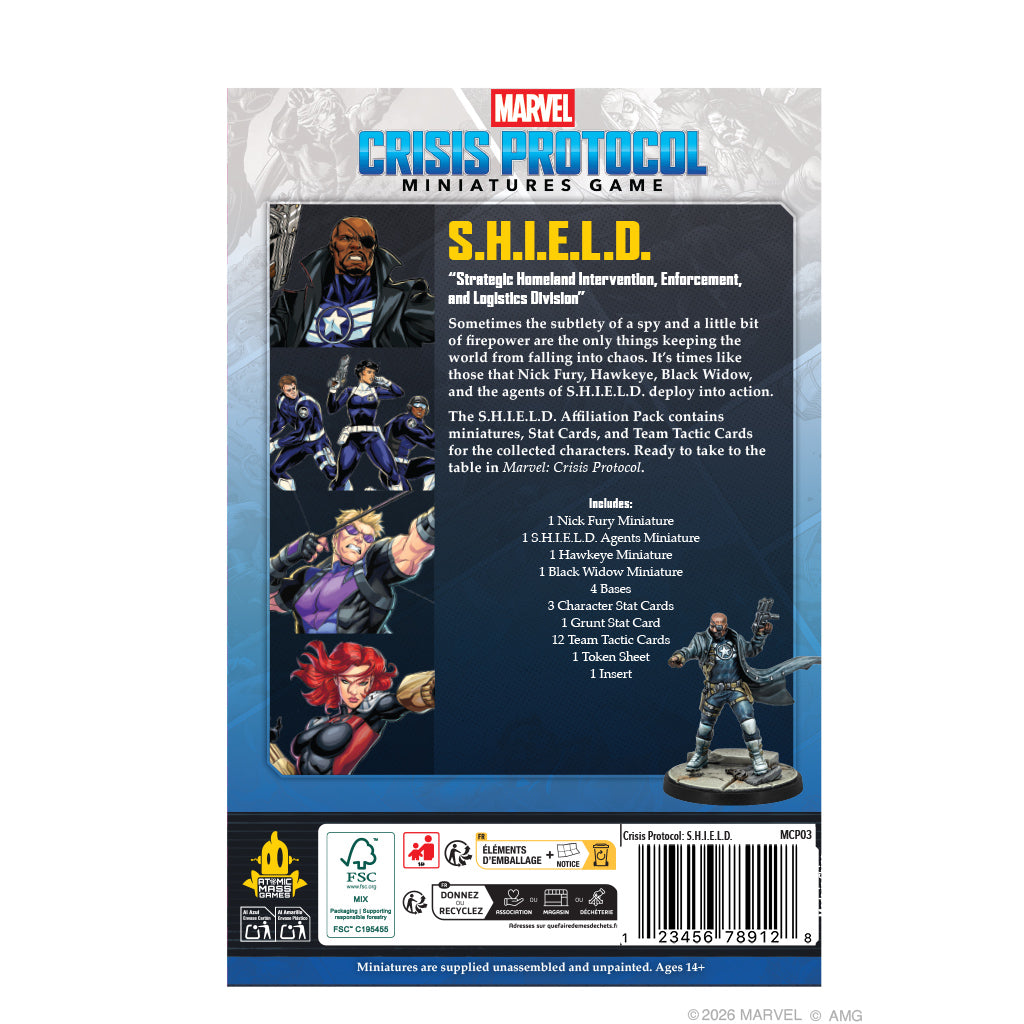PRE-ORDER: Marvel: Crisis Protocol – S.H.I.E.L.D Affiliation Pack