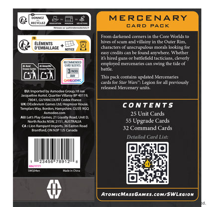 PRE-ORDER: Star Wars: Legion - Mercenary - Card Pack