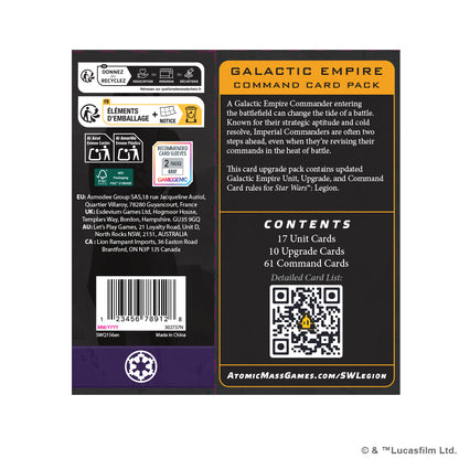 PRE-ORDER: Star Wars: Legion - Galactic Empire - Command Card Pack