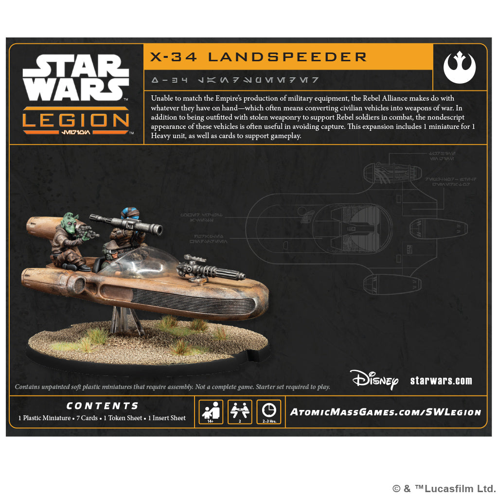 PRE-ORDER: Star Wars: Legion - X-34 Landspeeder