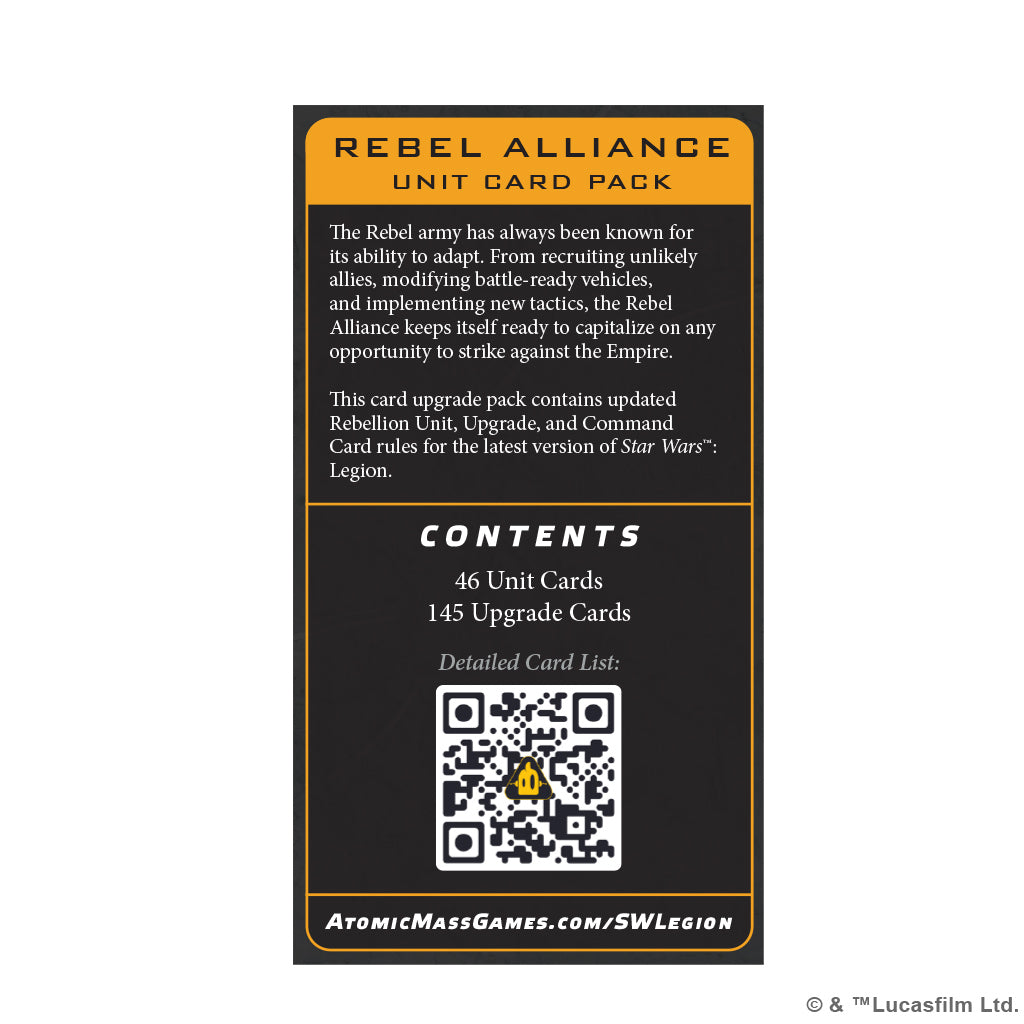 Star Wars: Legion - Rebel Alliance - Unit Card Pack