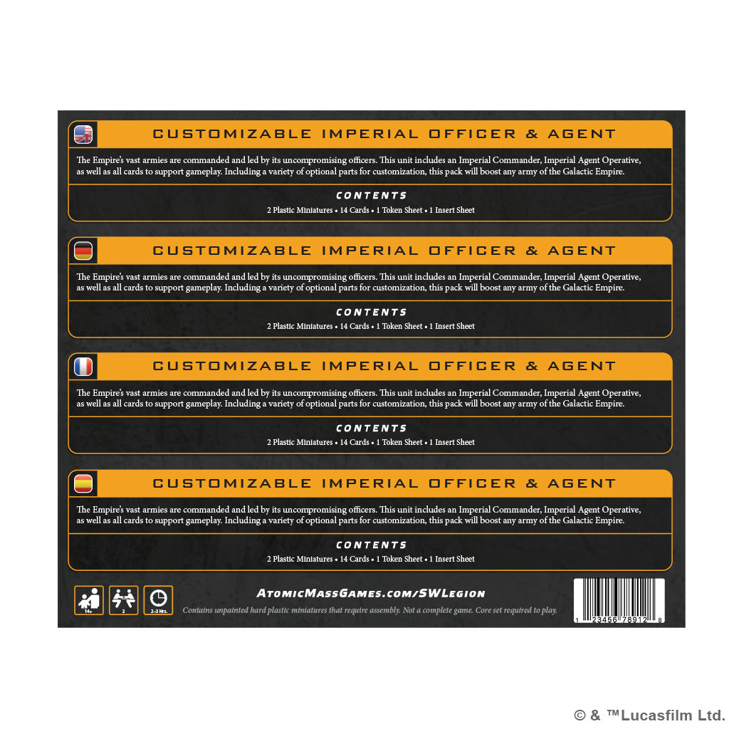 Star Wars: Legion - Customizable Imperial Officer &amp; Agent