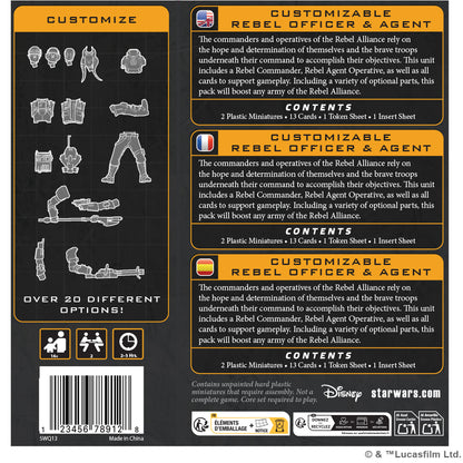 Star Wars: Legion - Customizable Rebel Officer &amp; Agent